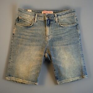 Superdry Men's Denim Shorts Size 32 Blue Distressed Casual Summer Jean Shorts